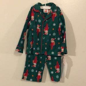 NWT Elf On The Shelf Cotton Sleep Christmas Pajamas Set Size 4 Boy or Girl Cute!